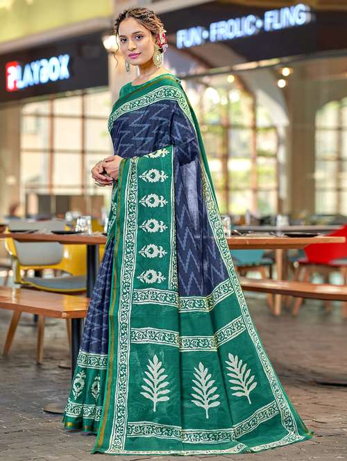 women printed casual wear saree with blouse - 21905391 - Standard Image - 0
