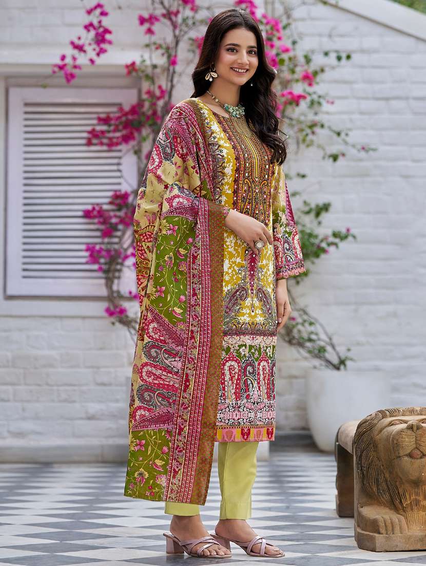 women long sleeve kurta pant with dupatta set - 21905442 -  Standard Image - 2