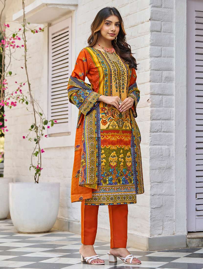 women long sleeve kurta pant with dupatta set - 21905446 - Standard Image - 2