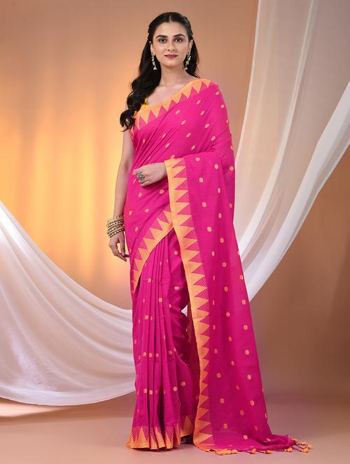 women self design handloom saree with blouse - 21905522 - Standard Image - 0