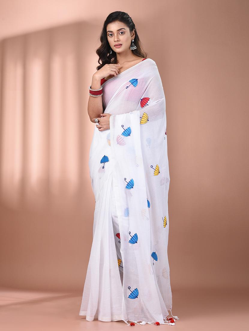 women white handloom saree - 21905591 -  Zoom Image - 0