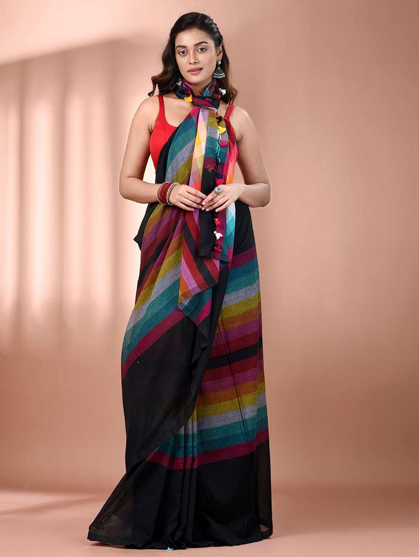 women black handloom saree - 21905610 - Standard Image - 2