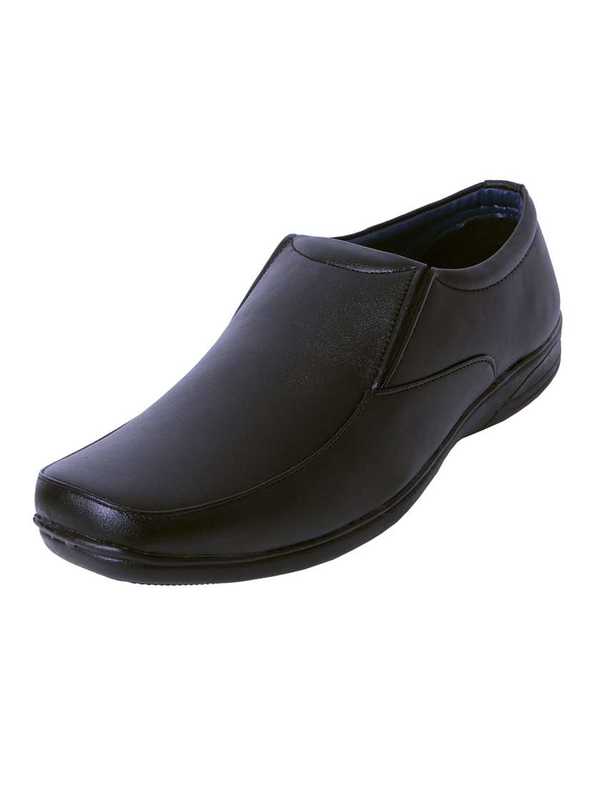 men black slip on formal shoes