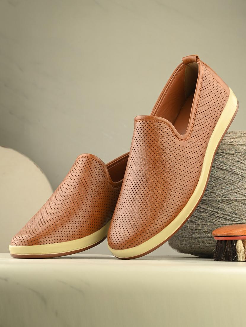 men brown slip on caual shoes - 21905635 - Zoom Image - 0