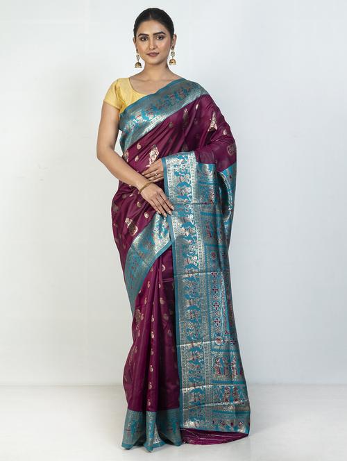 women self design bordered saree with blouse - 21905724 - Standard Image - 0