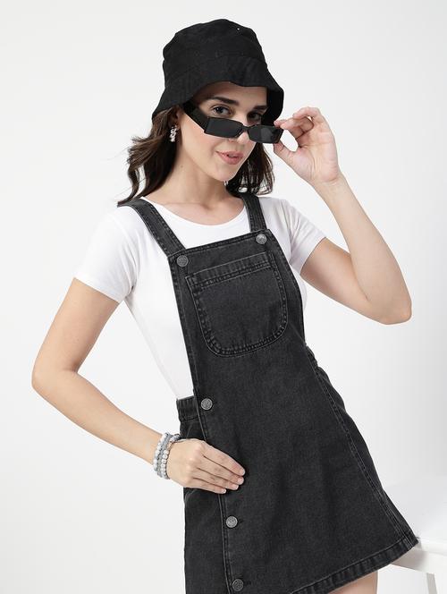 women solid dungaree dress - 21905756 - Standard Image - 0