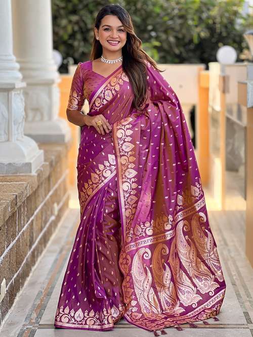 women self design banarasi saree with blouse - 21905777 - Standard Image - 0