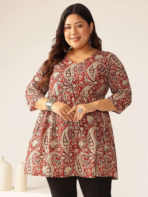 women plus size three quarter sleeve tunic - 21906333 -  Standard Image - 0
