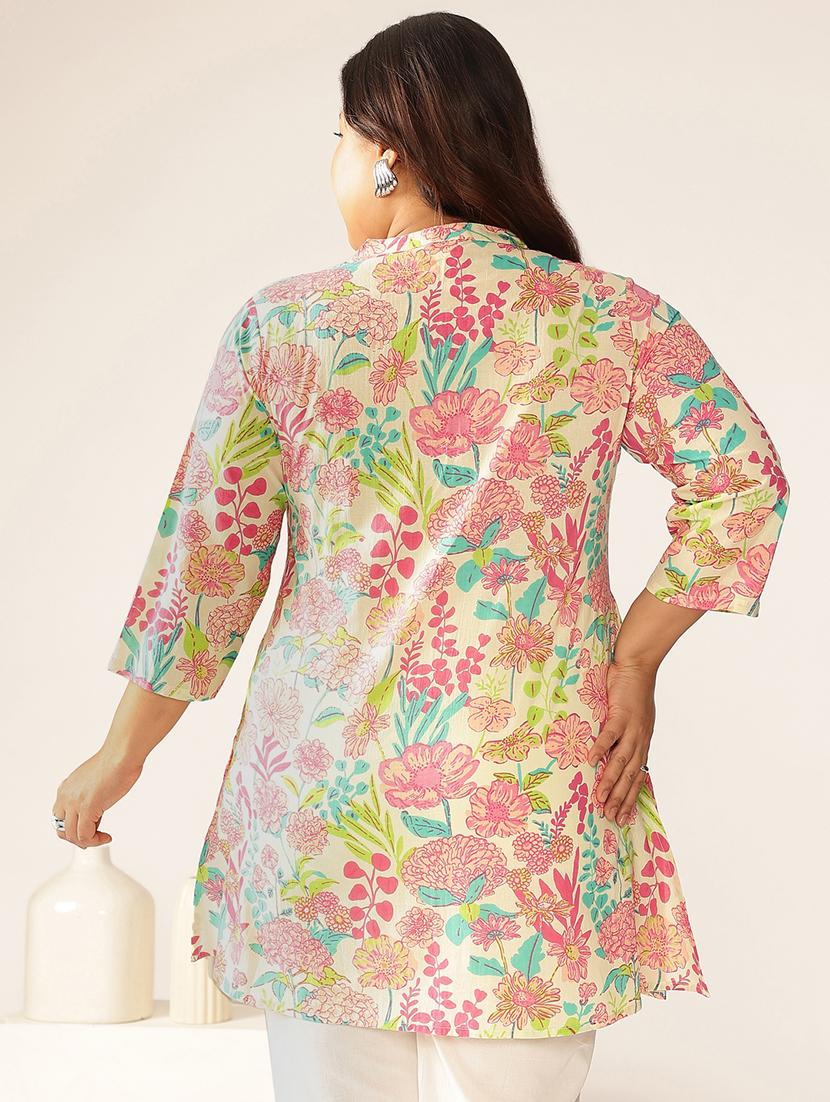 women plus size three quarter sleeve tunic - 21906339 - Standard Image - 2