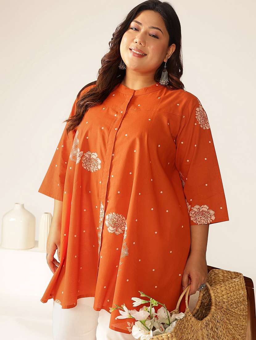 women plus size three quarter sleeve tunic - 21906340 - Zoom Image - 0