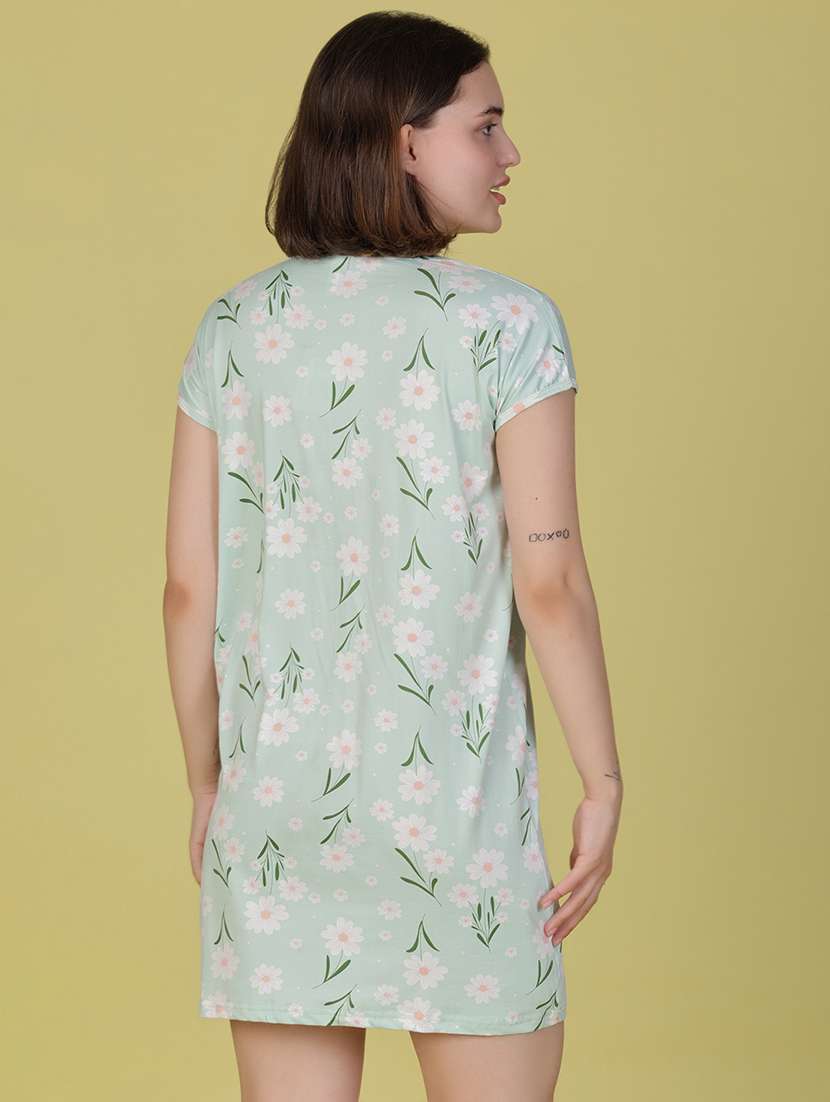 women printed short sleeve sleepshirt - 21906427 -  Standard Image - 2