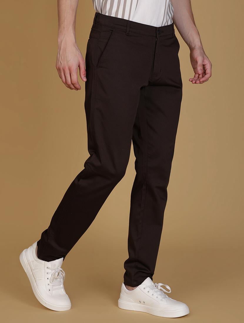 men solid mid rise slim fit chinos - 21906493 - Standard Image - 2