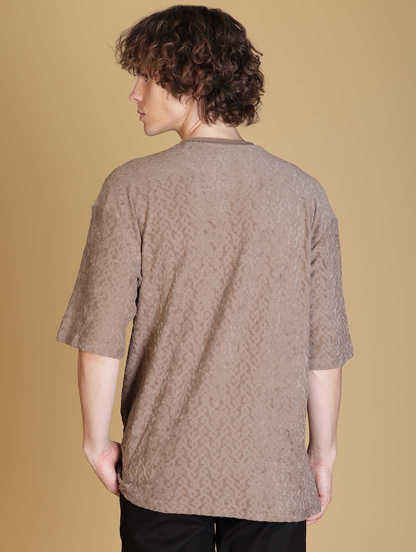 men self design short sleeve oversized t-shirt - 21906612 -  Standard Image - 2