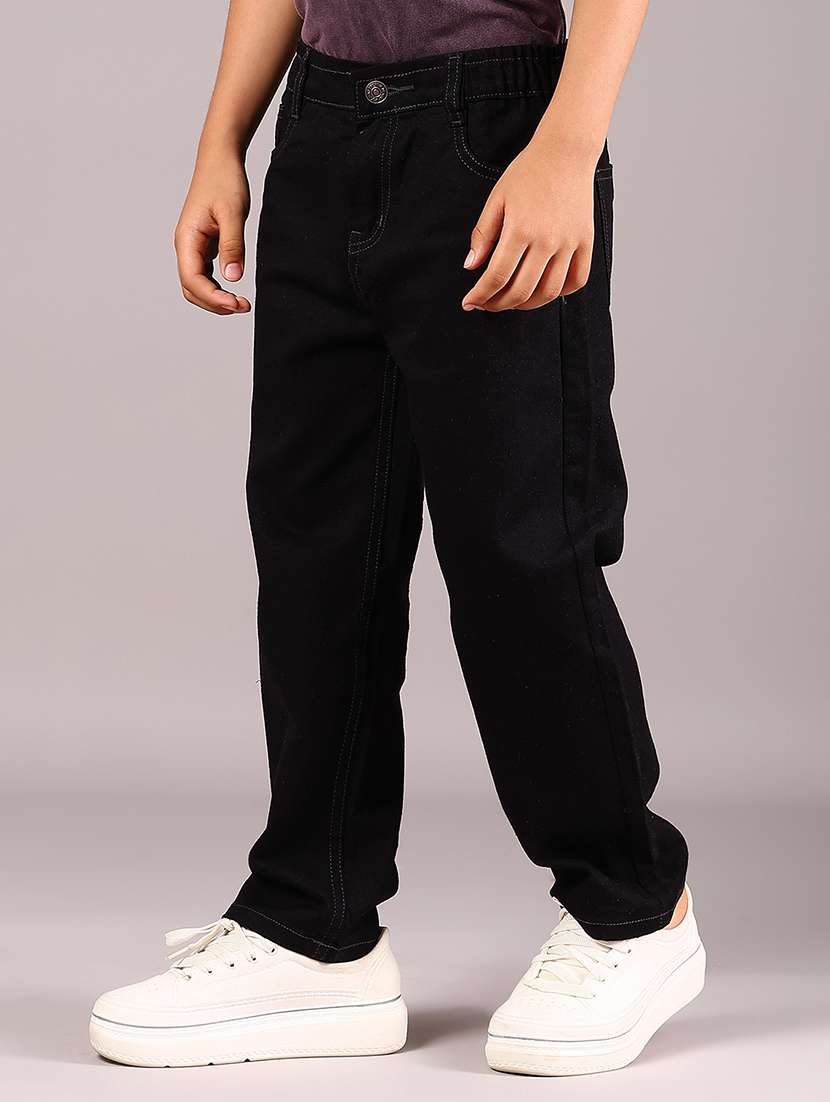 boys black solid mid rise relaxed jean - 21906698 -  Standard Image - 2
