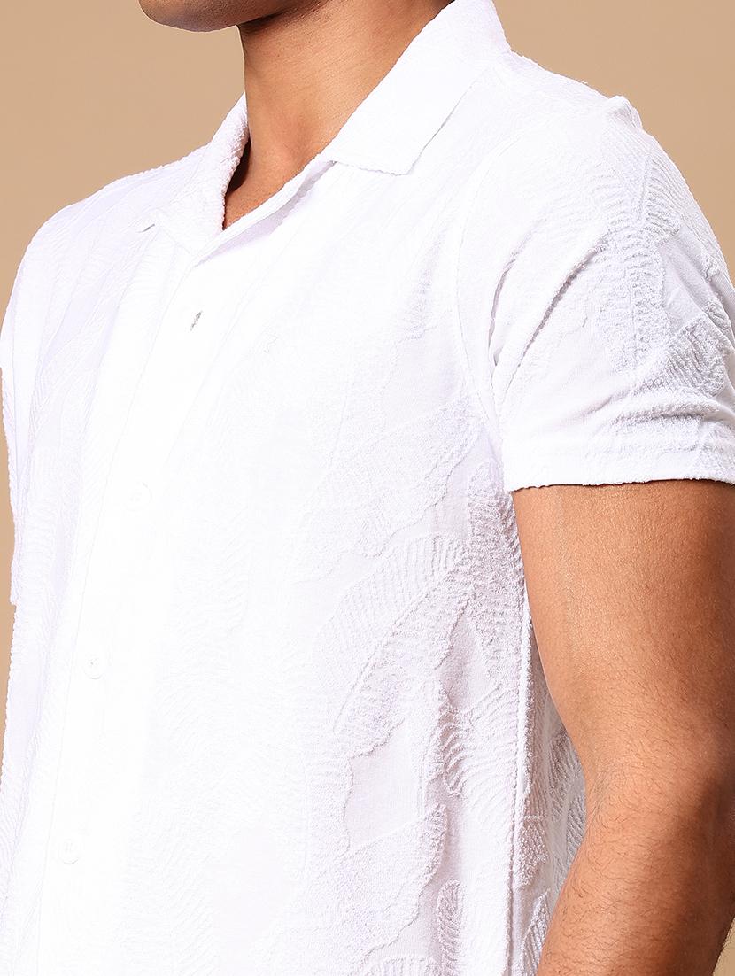 men self design short sleeve casual fit casual shirt - 21906743 - Standard Image - 2