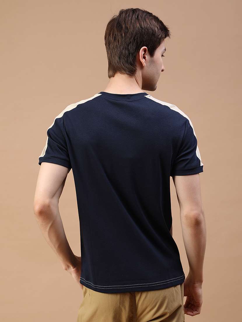 men color block short sleeve regular fit t-shirt - 21906762 - Standard Image - 2
