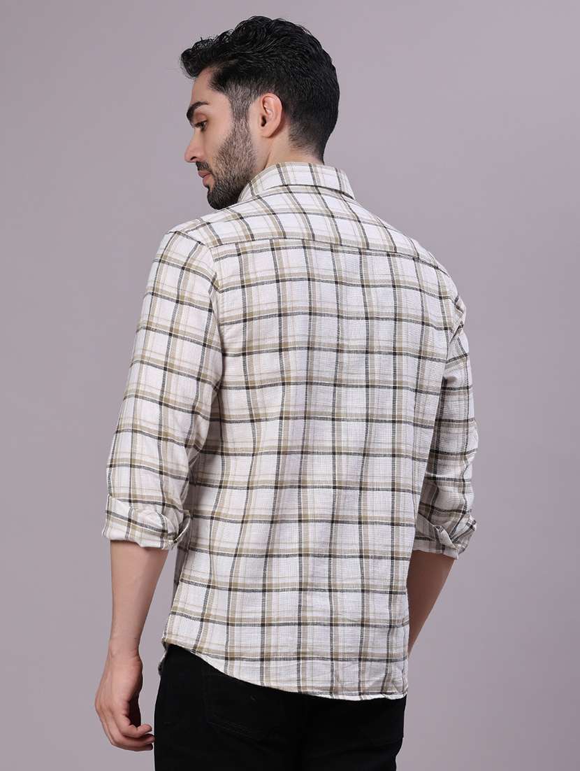men checkered collared long sleeve shirt - 21906763 -  Standard Image - 2