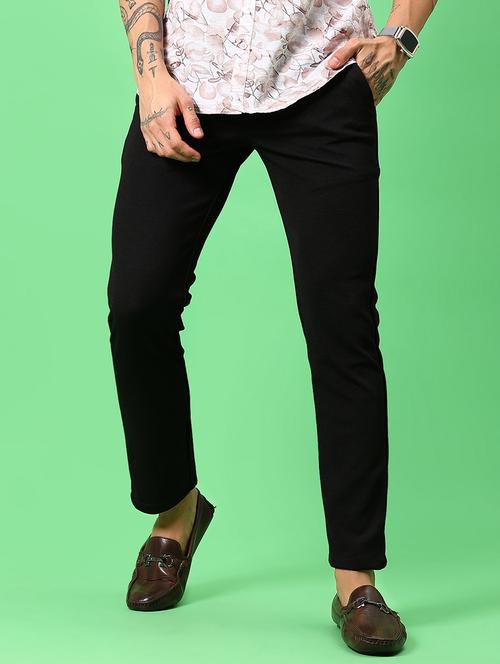 men solid mid rise slim fit chinos - 21906767 - Standard Image - 0