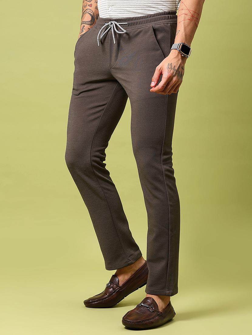 men solid mid rise straight fit chinos - 21906772 - Standard Image - 2