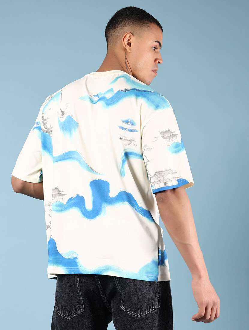 men printed short sleeve oversized t-shirt - 21906783 -  Standard Image - 2