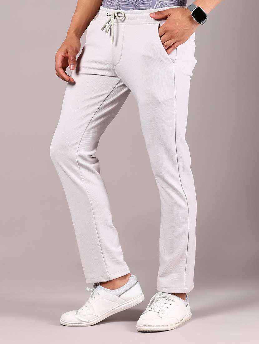 men solid md rise casual chinos  - 21906788 -  Standard Image - 2