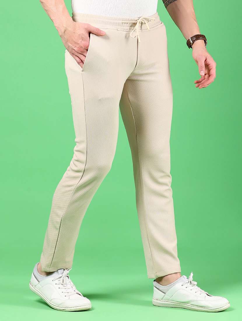 men solid md rise casual chinos  - 21906790 -  Standard Image - 2