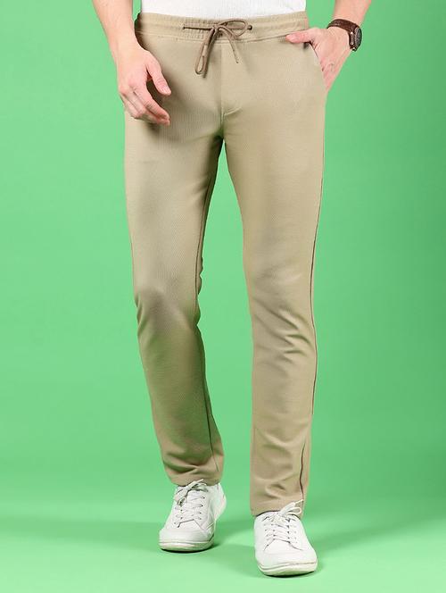 men solid md rise casual chinos - 21906791 - Standard Image - 0