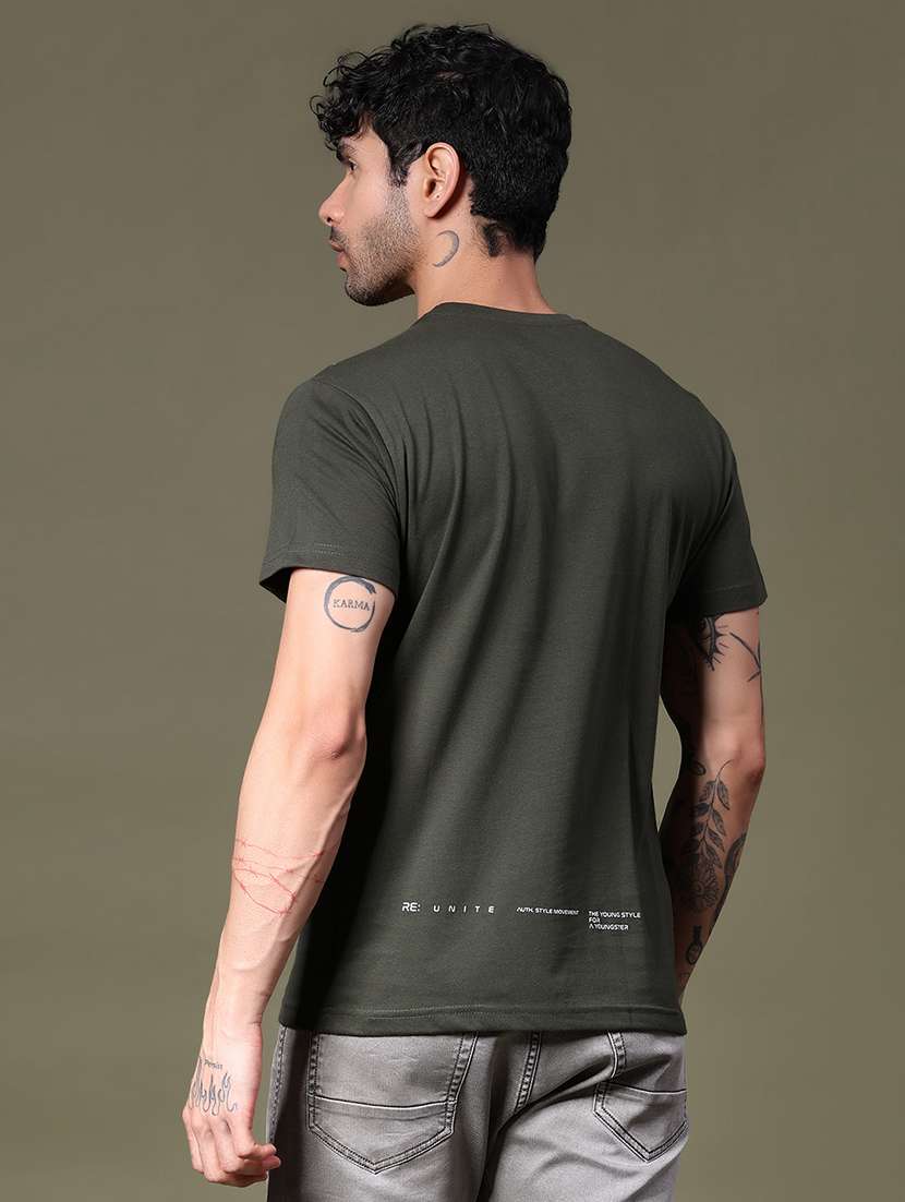 men placement print short sleeve regular fit t-shirt - 21906805 -  Standard Image - 2