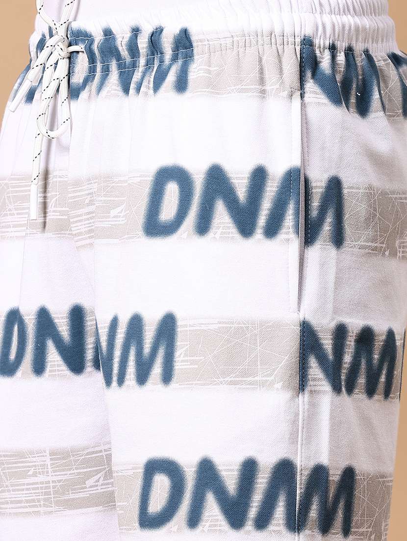 men's white printed casual shorts - 21906811 -  Standard Image - 2