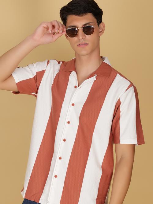 orange cotton casual shirt - 21906824 - Standard Image - 0