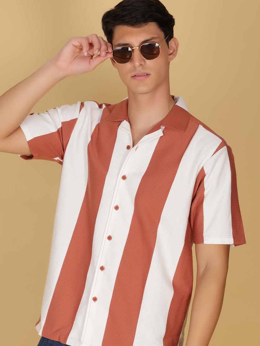 orange cotton casual shirt - 21906824 - Zoom Image - 0