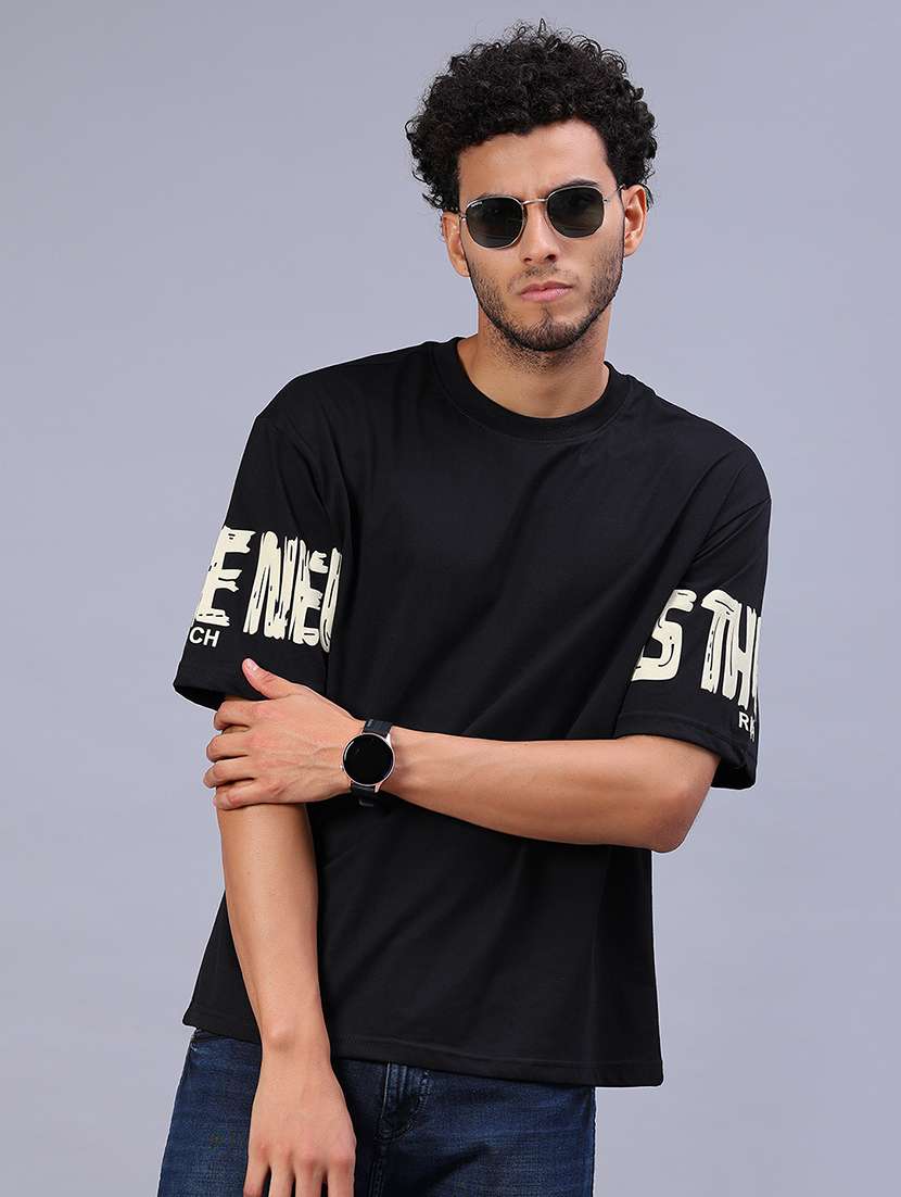 men typographic short sleeve loose fit t-shirt - 21906827 -  Standard Image - 2