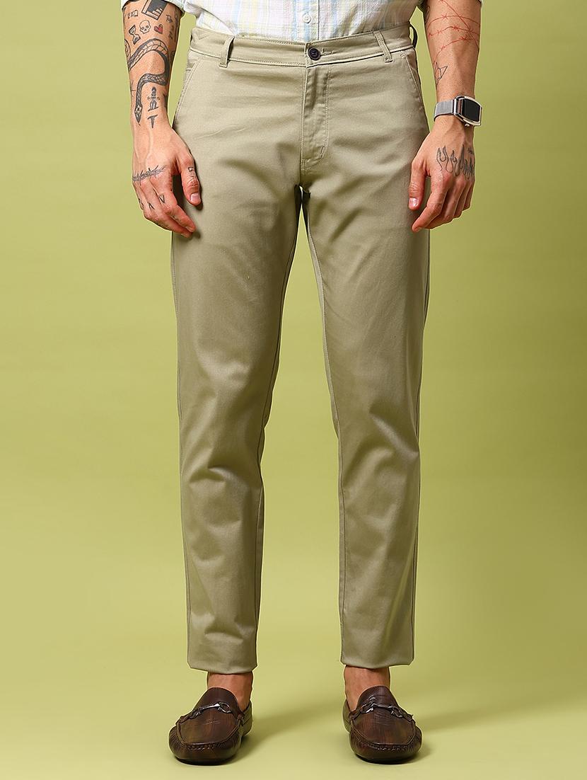 men solid mid rise straight fit chinos - 21906849 - Standard Image - 2