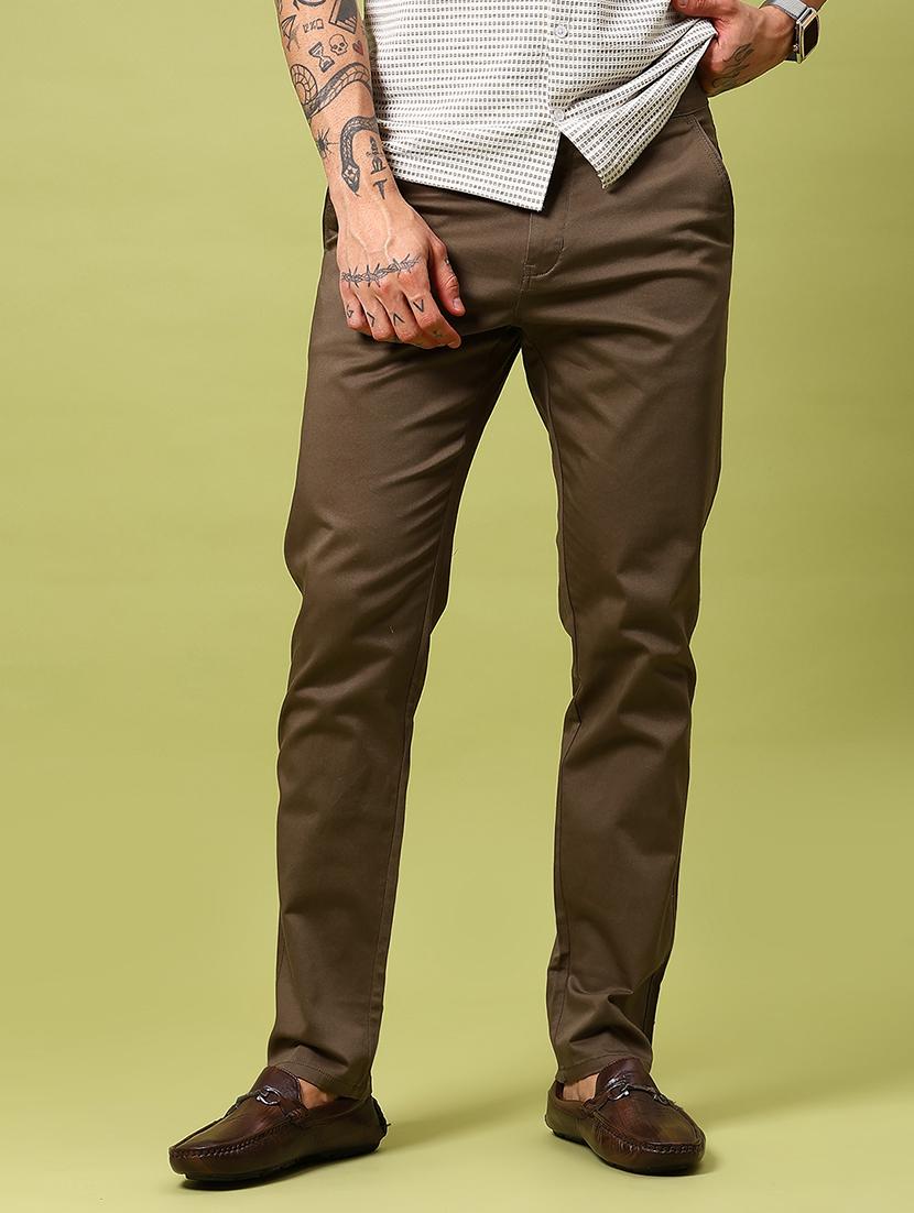 men solid mid rise slim fit chinos  - 21906851 -  Zoom Image - 0