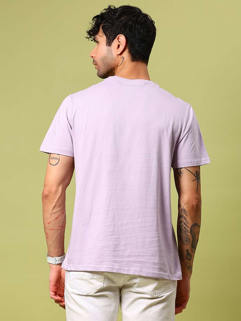 men front print round neck regular fit t-shirt - 21906900 -  Standard Image - 2