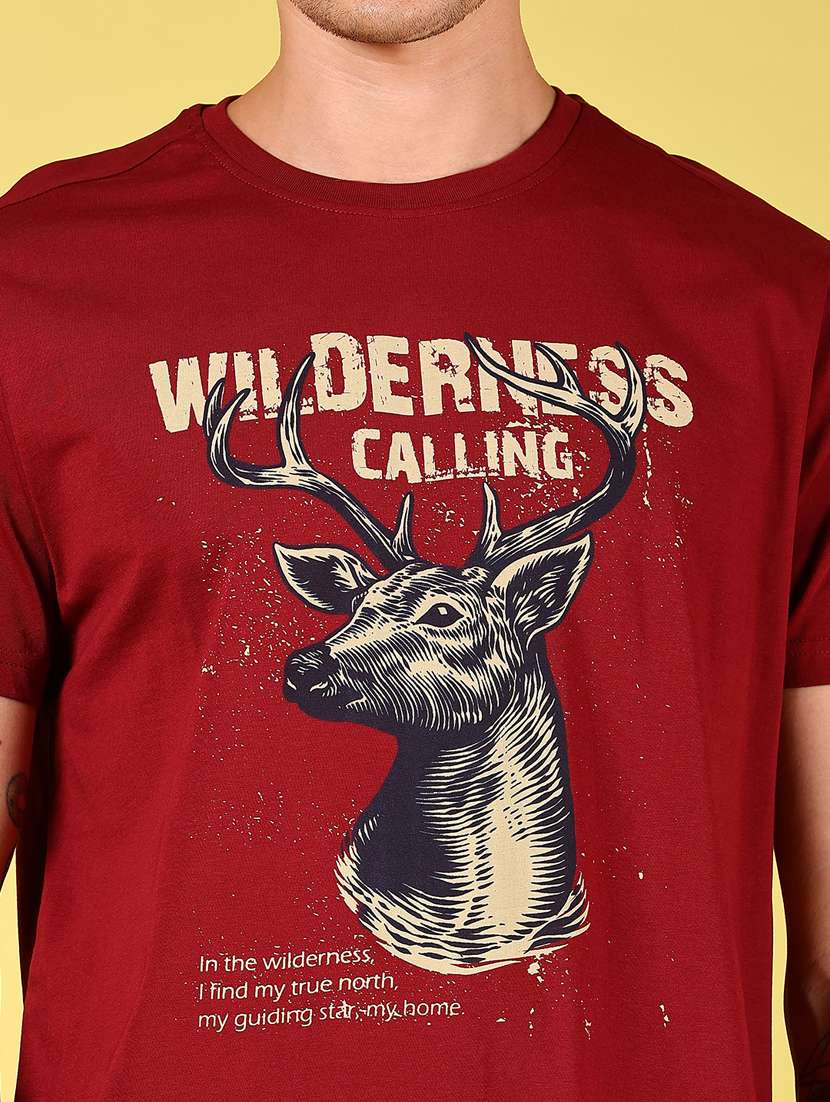men printed short sleeve regular fit t-shirt - 21906901 -  Standard Image - 2