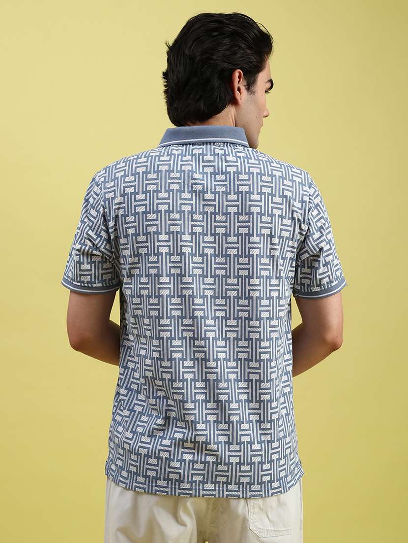 men printed short sleeve regular fit polo t-shirt - 21906909 -  Standard Image - 2