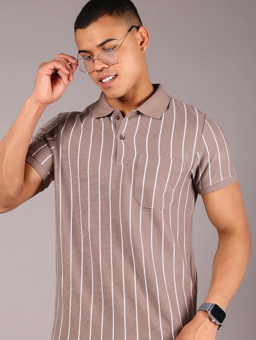 men striped short sleeve regular fit polo t-shirt - 21906914 -  Standard Image - 0