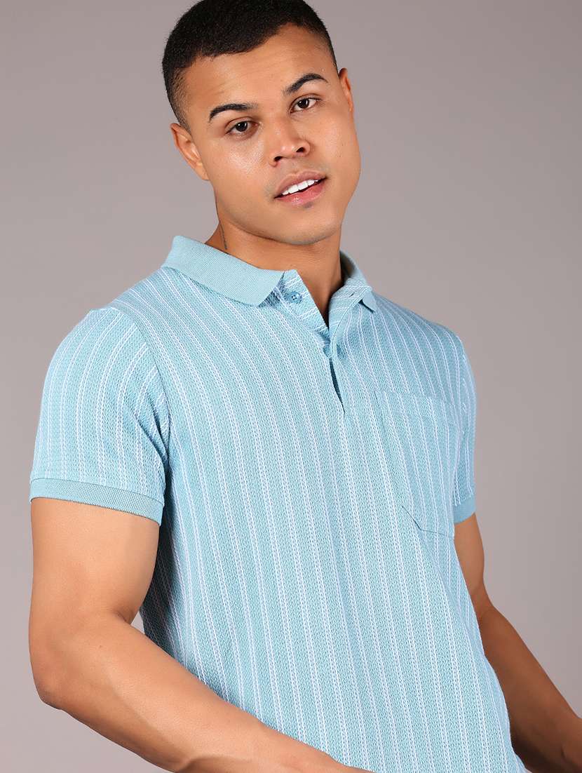 men striped short sleeve regular fit polo t-shirt - 21906922 -  Standard Image - 2