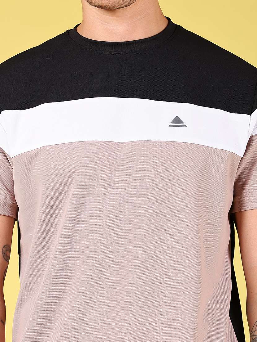 men color block short sleeve regular fit t-shirt - 21906925 - Standard Image - 2