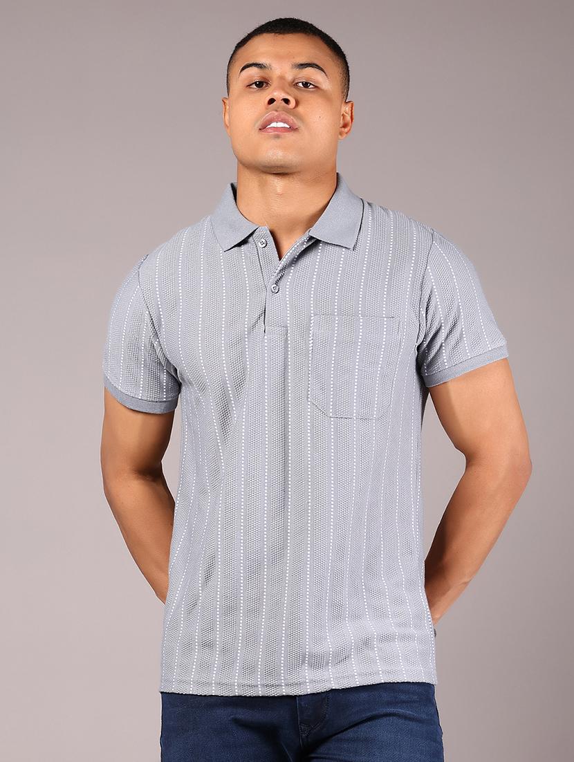 men striped short sleeve regular fit polo t-shirt - 21906933 - Zoom Image - 0