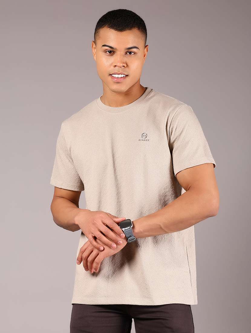 men solid short sleeve regular fit t-shirt - 21906943 - Zoom Image - 0
