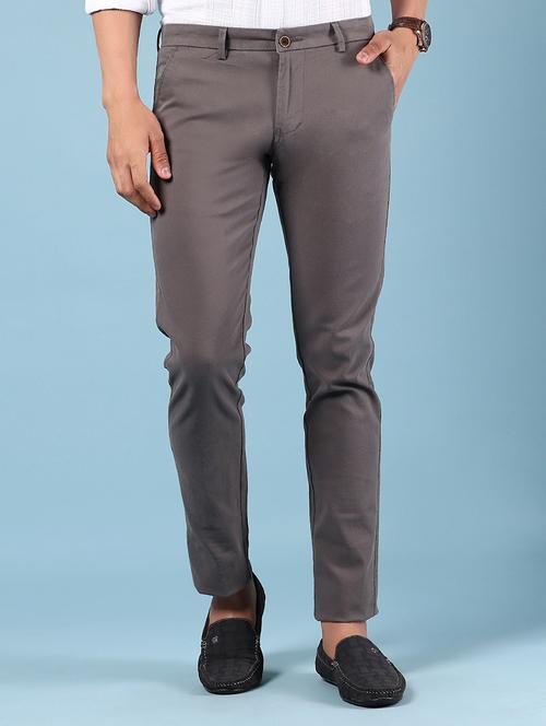men solid md rise flat front casual chinos  - 21907546 -  Standard Image - 0