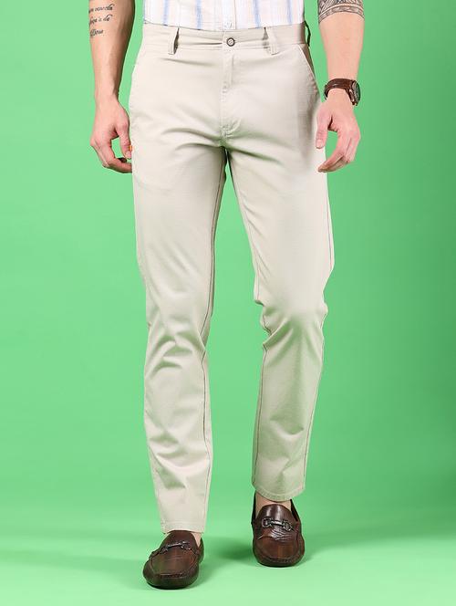 men solid md rise flat front casual chinos  - 21907593 -  Standard Image - 0