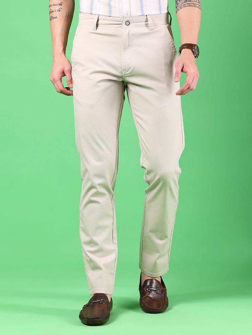 men solid md rise flat front casual chinos  - 21907593 -  Zoom Image - 0