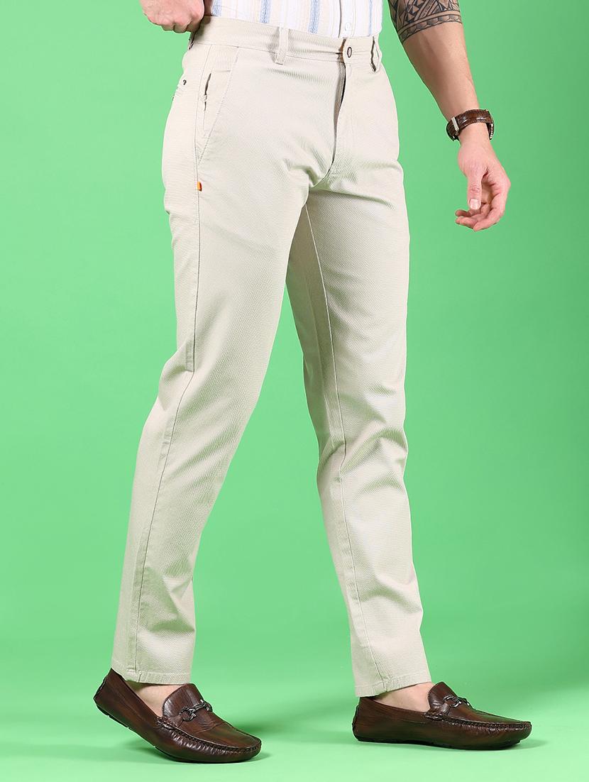 men solid md rise flat front casual chinos - 21907593 - Standard Image - 2