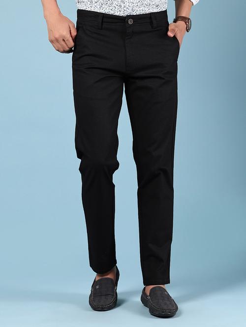 men solid md rise flat front casual chinos  - 21907594 -  Standard Image - 0