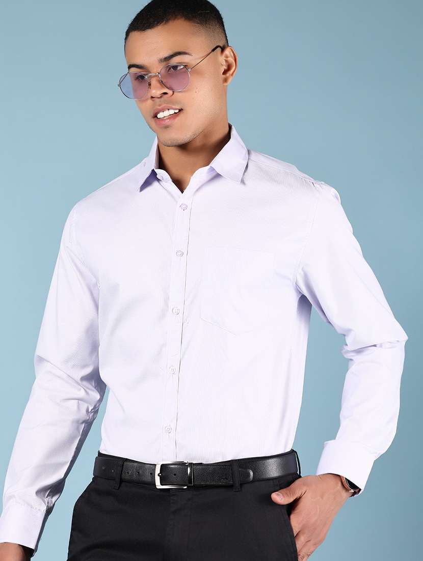 men solid long sleeve formal shirt