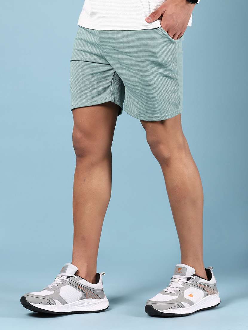 men solid mid rise regular fit sport shorts - 21907654 -  Standard Image - 2