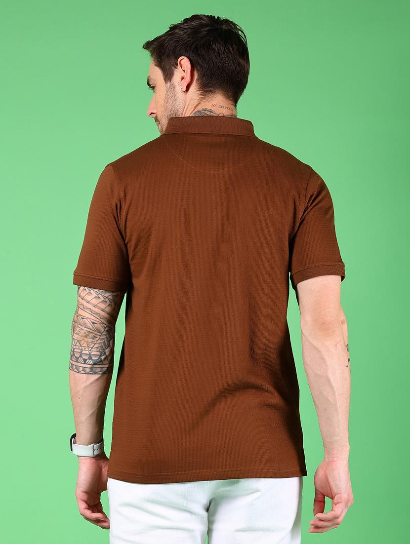 men solid short sleeve regular fit polo t-shirt - 21907675 - Standard Image - 2